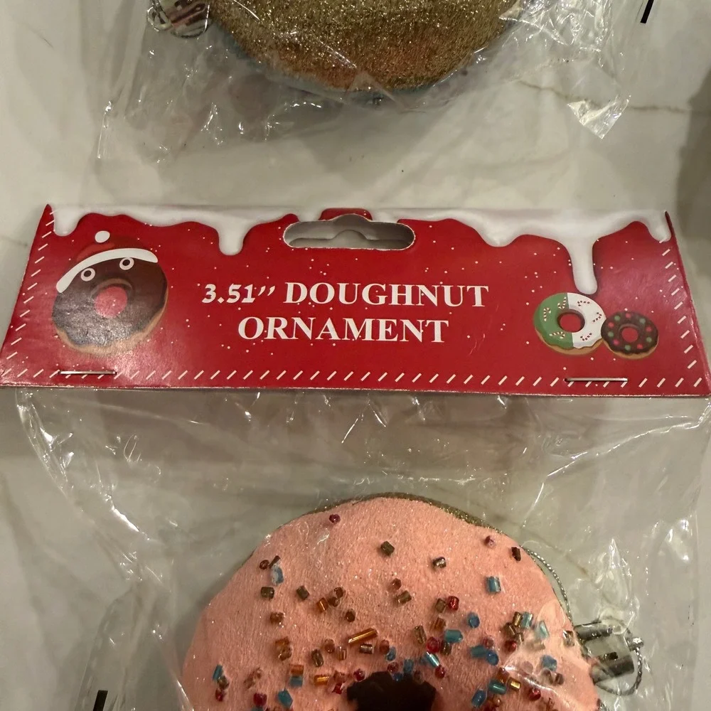15pc Candy Dessert Christmas Ornament Lot Cupcake Donut Lollipop Ice Cream Glass